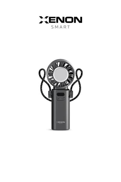 Xenon Smart Peltier Buz Soğutmalı El Vantilatörü | 100 Kademe, 3600mAh, 8300 RPM, USB-C, Askılı (Gri-X6111)