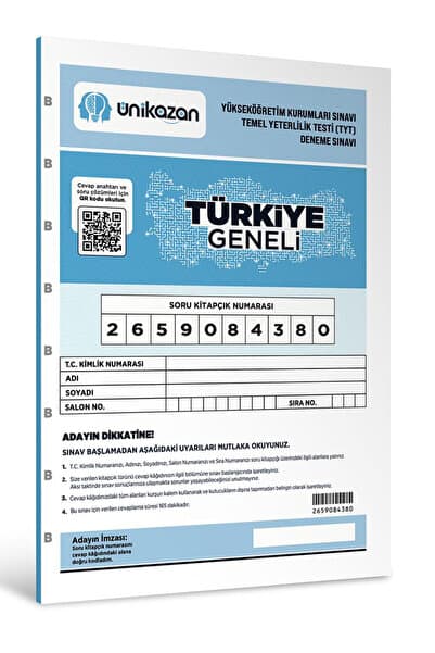 Marka Yayınları 2027 Model TYT Ünikazan Türkiye Geneli Deneme Sınavı Tamamı Video Çözümlü