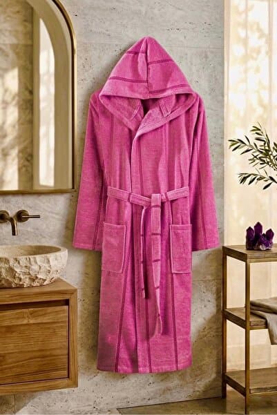 VENTİ VENTİSCA Darline %100 Pamuk Kapüşonlu Unisex Bornoz
