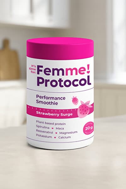 Femme Protocol Strawberry Surge Vegan Protein Tozu 360g – 12 Servis