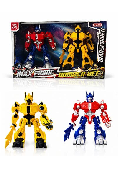 Toysan Transformer Optimus Prime / Bumble Bee Robot Oyuncak 2'li Set