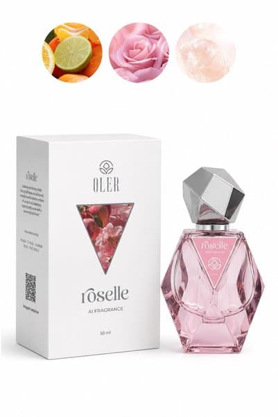 Oler AI Fragrance Roselle EDP Kadın Parfüm 50ml | Şeftali | Citrus | Yasemin | Gül | Paçuli