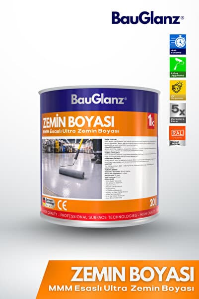 bauglanz MMA Esaslı Ultra Zemin Boyası – Hızlı Kuruyan Beton, Garaj, Otopark ve Fabrika Boyası