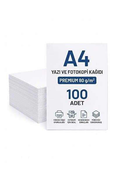 Sowo Home A4 Kağıt 100 Adet 80 gr Fotokopi Kağıdı Yazıcı Kağıdı Beyaz Copy Paper Ofis Okul Ev