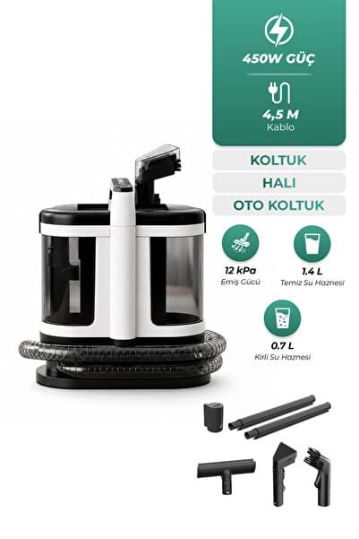 PiranTech V22C Koltuk ve Halı Yıkama Makinesi - Cam Temizleme Makinesi - Evcil Hayvan Temizleme Makinesi