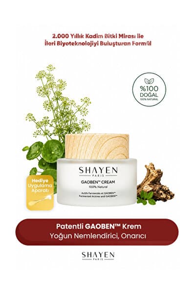 Shayen Paris GAOBEN™ Cream| %100 Natural Fermente Bitki Özlü Yoğun Bariyer Bakım Yüz kremi - Kuru & Çok Kuru Ciltler İçin Patentli Formülasyon - Yaşlanma Besleyici Bariyer Onarıcı