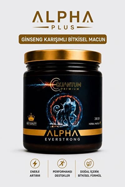 ALPHA EVERSTRONG Çikolatalı Ginseng Atom Güç Alpha Kuantum Premium Bitkisel Macun Kavanoz (240 GR)