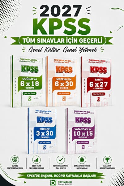 Bigelio Yayıncılık 2027 KPSS GYGK Tüm Dersler 31 Deneme QR Çözümlü ( Tarih - Coğrafya - Vatandaşlık - Türkçe - Matemati