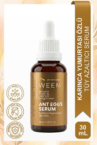 weem Karınca Yumurtası Yağı Içeren Tüy Azaltıcı Serum 30 ml (UNİSEX KULLANIM)