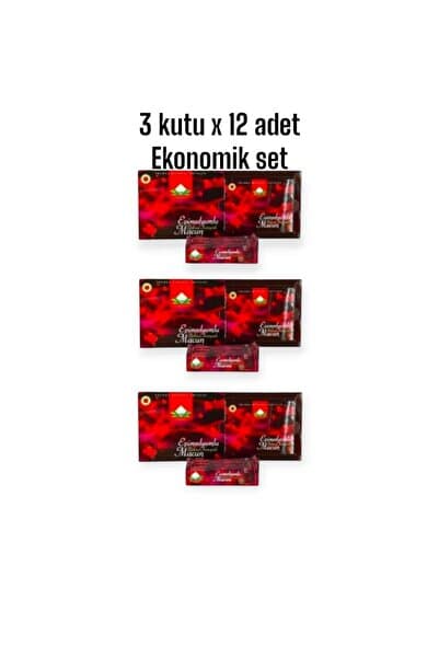 Themra 36 Adet Bal Arı sütü Karışımlı Kudret Narı Bal Ginsengli Bitkisel Karışımlı Atom Macunl Sitik 3 KUTU x 12 ADET=36 Adet