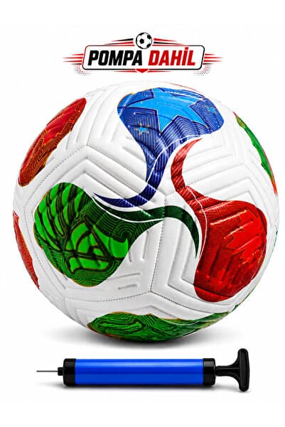 Janissary 2026 Dünya Kupası Tasarımlı Futbol Topu + Top Pompası 5 Numara Maç Topu