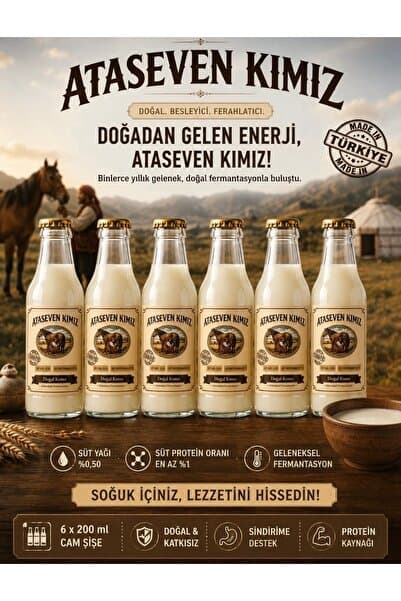 ATASEVEN KIMIZSÜT FERMENTE AT SÜTÜ KIMIZ 1200 ML