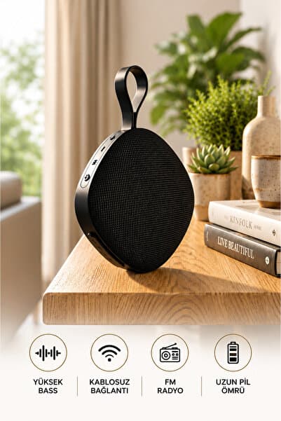 Abbruch Bluetooth Hoparlör Taşınabilir Kablosuz Speaker FM Radyo Destekli Su Geçirmez Güçlü Bass Ses Bombası