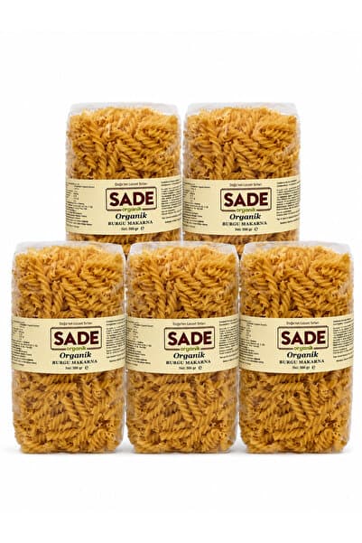 Sade Organik BURGU MAKARNA 500 GR 5Lİ