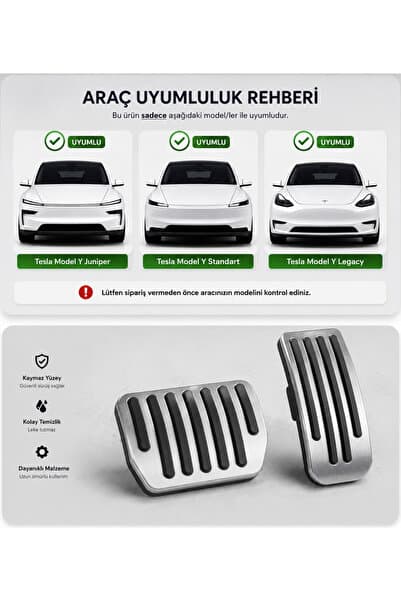 YıldızTuning Tesla Model Y Juniper Standart Legacy Pedal Seti Aksesuar