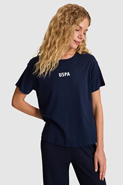 U.S. Polo Assn. Kadın Lacivert Bisiklet Yaka Tişört 50323530-VR033
