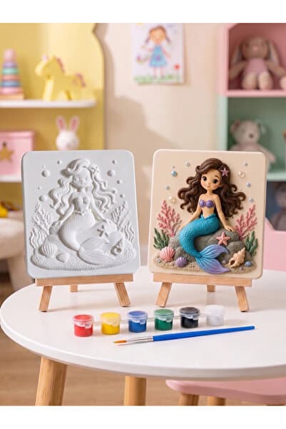 Tabdiko 15x15 Deniz Kızı Taş Boyama Seti – Çocuk ve Yetişkin Hobi Kiti