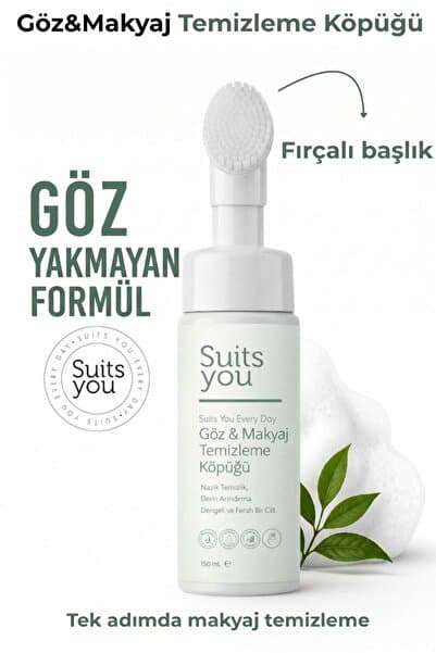 suitsyou Soft Göz&Makyaj Temizleme Köpüğü-Göz Yakmayan-Kaş-Kirpik-Göz Çevresi-Tüm Ciltler İçin- 150ml