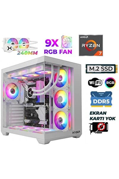 Xaser Raze X150 Ryzen 7 7800X3D 16GB DDR5 Ram 512GB M.2 NVMe SSD Sıvı Soğutmalı Hazır Tavsiye Sistem