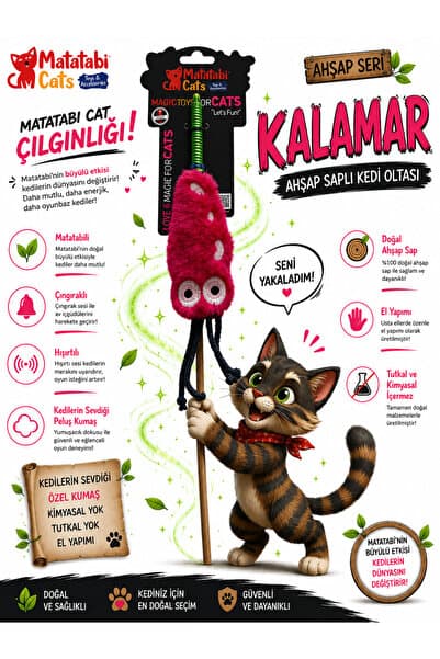 MATATABİ CATS OLTA KALAMAR (HIŞIRTILI,ÇINGIRAKLI ,MATATABİ Lİ,MUHTEŞEM KUMAŞLI KEDİ OLTASI)