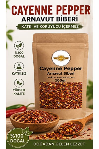 İLMİ ŞİFA Cayenne Pepper (Capsicum annuum) Arnavut biberi Taze Öğütülmüş 100 Gr