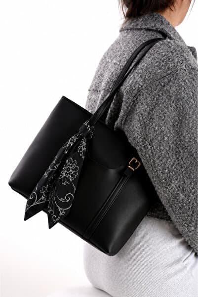 NWR BAGS Siyah Kadın Omuz Ve Kol Çantası 25x34 Ebatında
