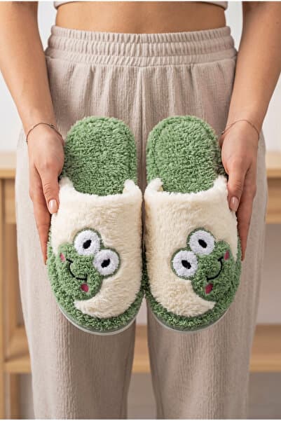 StWenn Yeni Sezon Kadın Ev Terliği Peluş Terlik Çeyiz Ve Bohça Terliği Ses Yapmaz Kalın Taban Kurbağa Fiğür