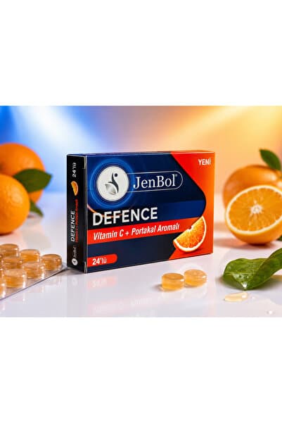 Jenbol Defence Vitamin C + Portakal Aromalı Pastil Ferahlatıcı Şeker 24'lü