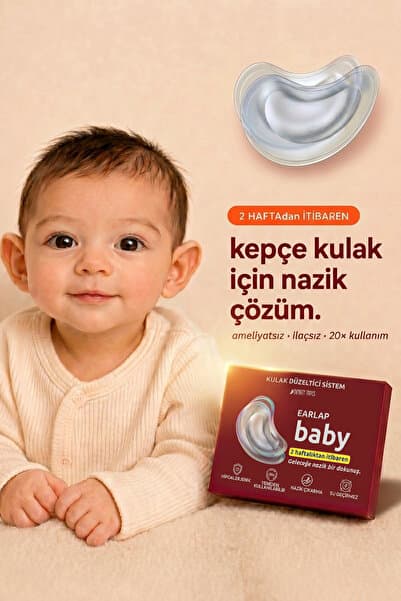 Beauty Tapes EARLAP Baby Bebek Kepçe Kulak Bandı, Yenidoğan Kulak Düzeltici, 2 Haftadan İtibaren, Hipoalerjenik, 20 Kez Yeniden Kullanılabilir