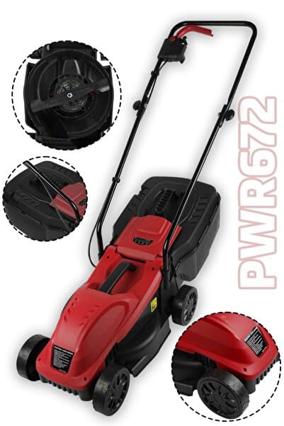 ELEKTİRİKLİ ÇİM BİÇME MAKINESİ 1200 V BAKIR SARGI 3 FARKLI YÜKSEKLİK AYARI 25-45-65 MM