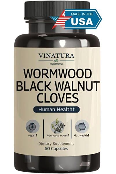 VINATURA Wormwood Black Walnut Clove, 60 Capsul Usa Menşeii DaphneLabs