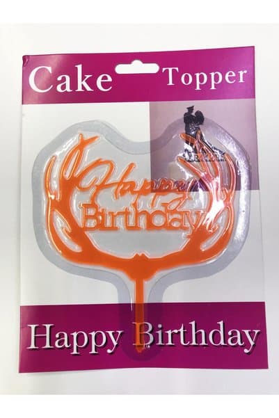 colezium Happy Birthday Yazılı Tcu Dallı Pasta Kek Çubuğu