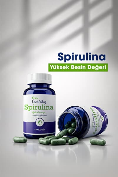 Dr. Ümit Aktaş Spirulina - 120 Kapsül - Gıda Takviyesi