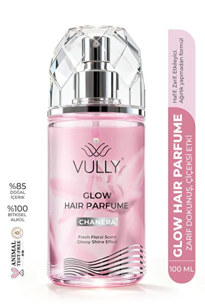 VULLY Glow Chanera Argan yağlı besleyici ve Panthenol içerikli ışıltı veren Saç Parfümü 100 Ml
