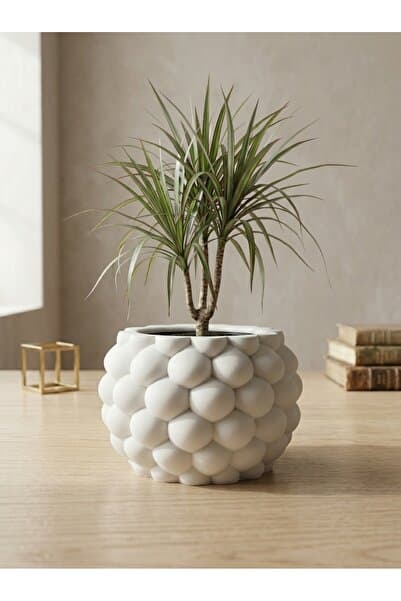 mora store İskandinav Tarz Baloncuklu Bubble Büyük Boy Bohem Dekoratif Saksı 17 cm x 12 cm