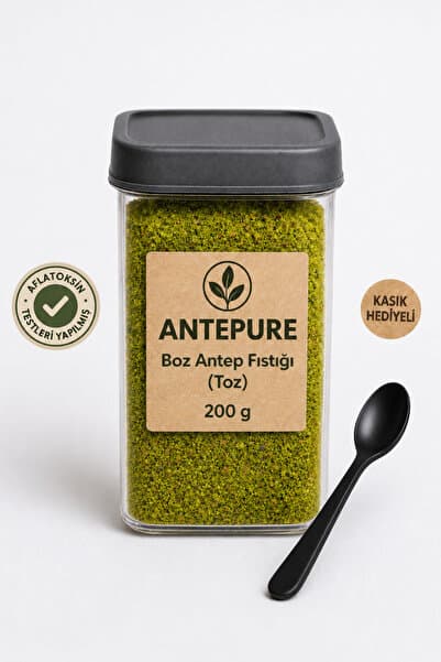 ANTEPURE Antep Boz Yeşil Toz Fıstık (Premium Kalite)- Baklava, Pasta ve Tatlı için Toz Fıstık