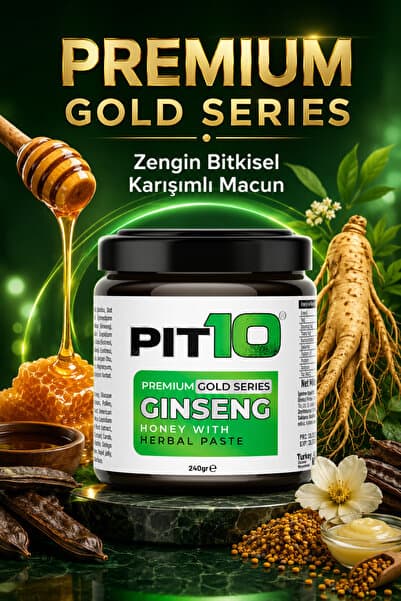 Pit10 Ginseng, Panax, Tribulus Terrestris, Kuvvet Bitkisel Karışımlı Macunu Mesir Macun 240 gr