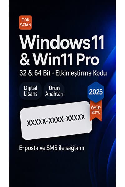 PintiGames Windows11 Pro Dijital Lisans Anahtarı 32&64 Bit Tr Key Süresiz Win11 PRO