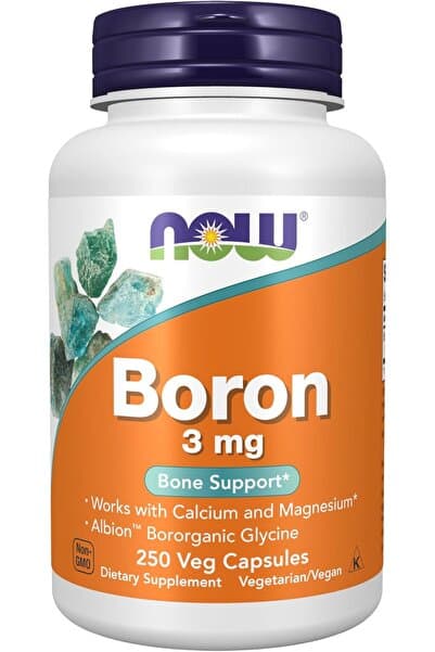 Now Foods, Boron, 3 mg, 250 Veg Capsules Usa Menşeii