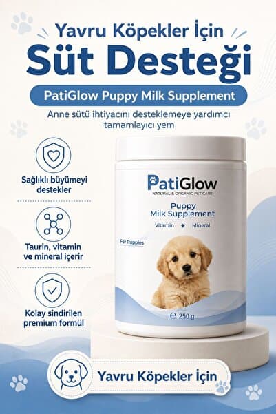 Pati Glow Yavru Köpek Süt Tozu Anne Sütü Destekli 250 gr
