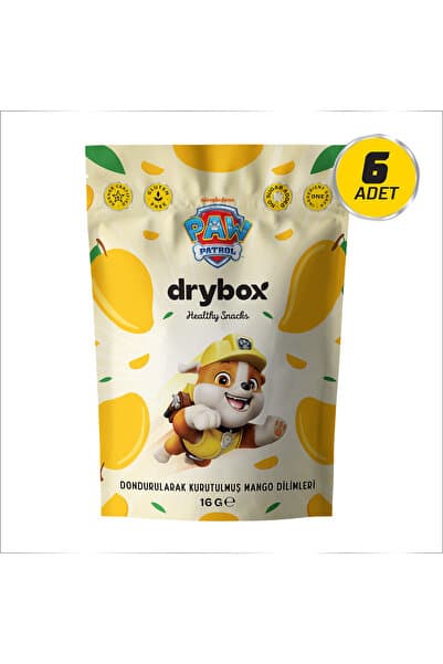 DRYBOX PAW Patrol Dondurularak Kurutulmuş Çıtır Mango Dilimleri 6'lı Paket