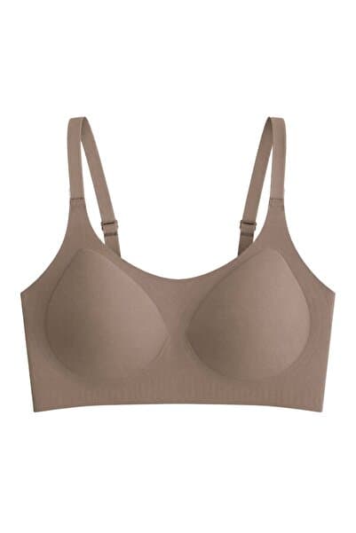 Cottonhill Seamless Bra - Solena | Kahverengi Lazer Kesim Dikişsiz Balensiz Toparlayıcı Kadın Sütyen