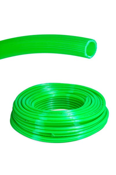 Çelik Pvc Silikonlu Naturel Su Hortumu Yeşil renk 1/2 (12.5 mm) 20 metre 2,4 kg
