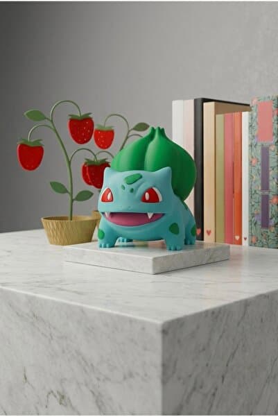 WOWOLAB Pokémon Bulbasaur 3D Baskı Dekoratif Koleksiyon Figürü 16x16 Cm