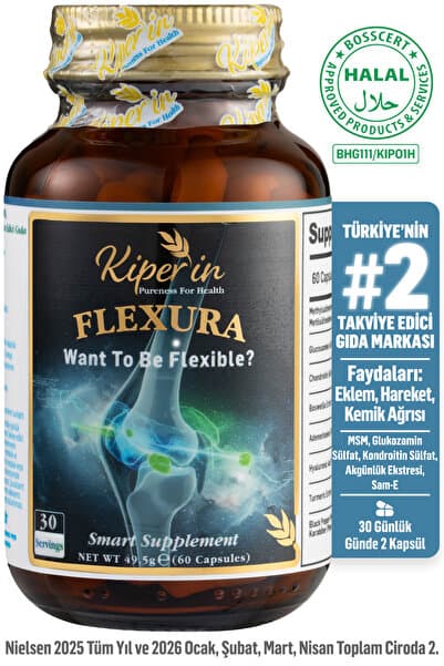 Kiperin Flexura | Glukozamin, MSM, Kondroitin, Akgünlük, SAM-e, Hyaluronik Asit.. | 60 Kapsül