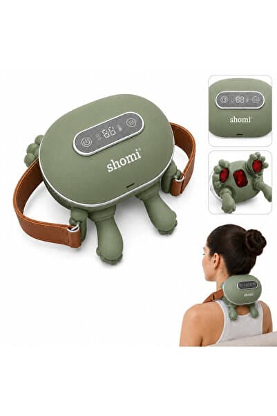 shomi MD-1832 Şarjlı Yoğurmalı Boyun Ve Sırt Masaj Aleti - Isıtmalı Kulunç Ve Masaj Cihazı