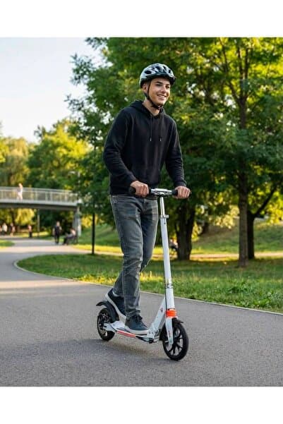 Tıfıl Toys Çift Fren Sistemli 3 Kademeli Yükseklik Ayarlı Süspansiyonlu ve Katlanabilir Yetişkin Scooter'ı