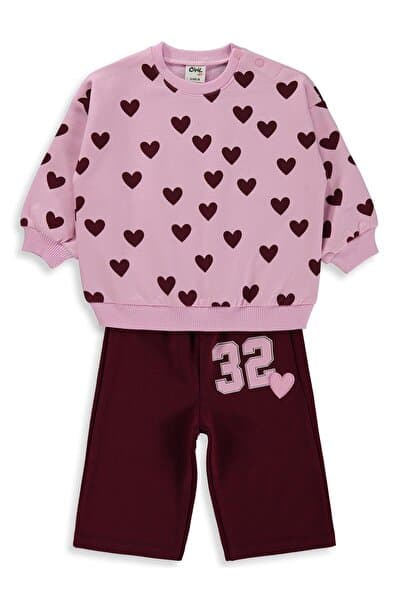 Civil Baby Kalp Empirme 6-18 Ay Takım - Pembe