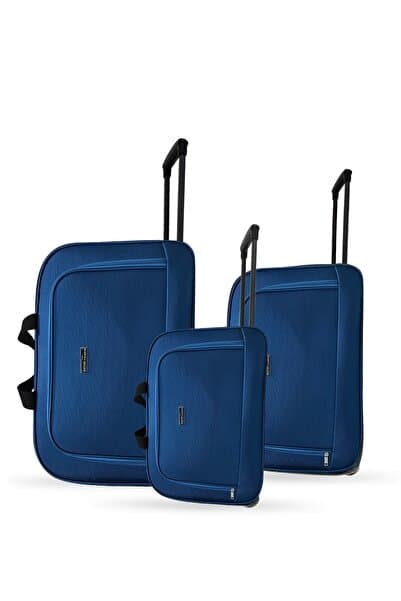 Set Jones Unisex Çekçekli Hafif 3'lü Valiz Seti