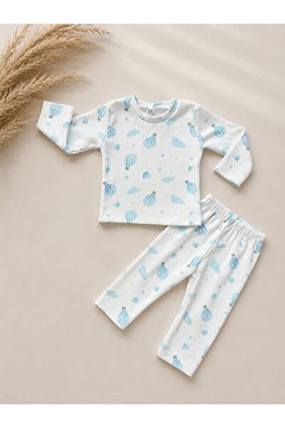 ONE bebek Ballon Desıgn Unisex İkili Bebek Takımı Pijama
